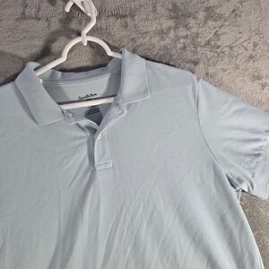 Goodfellow & Co. Polo Shirt Everyday Wear, Standard Fit, Light‎ Blue L